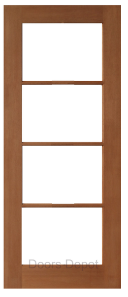 French Timber Door - Clear Glass GD-4L CG