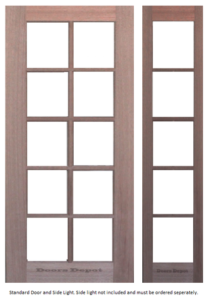 French Timber Door - Translucent Glass GD-10L TG