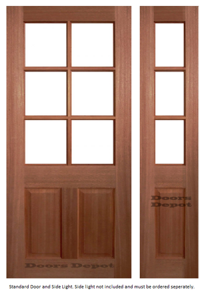 French Timber Door - Clear Glass GD-6L CG