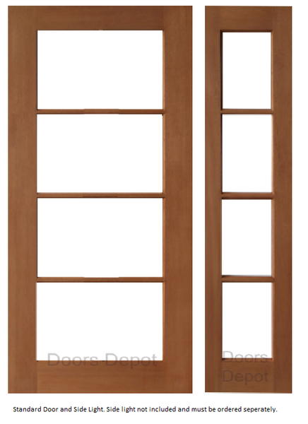 French Timber Door - Clear Glass GD-4L CG