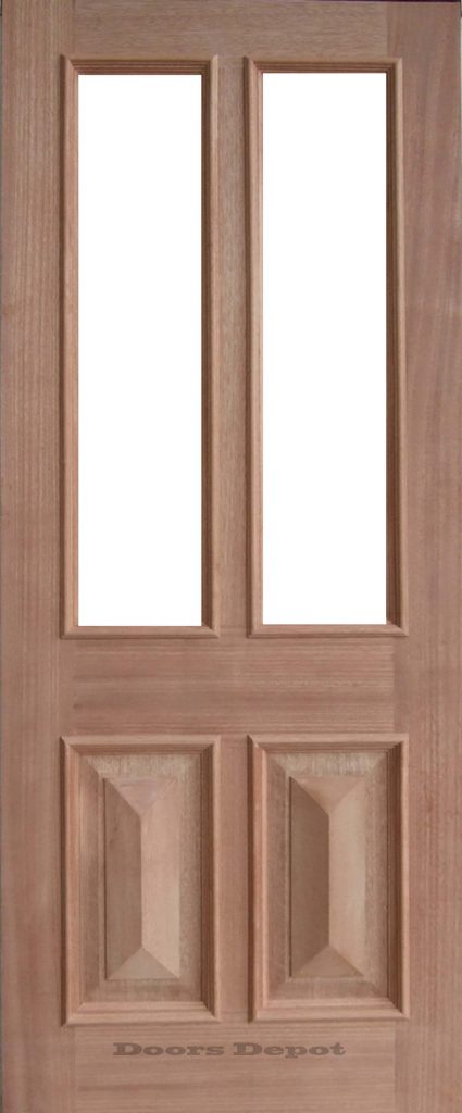 Cricket Bat & Heavy Molding Timber Doors Clear Glass GD-TD5CG 1200 WIDE